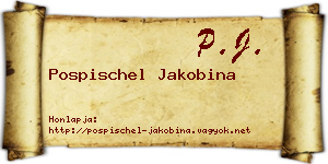 Pospischel Jakobina névjegykártya